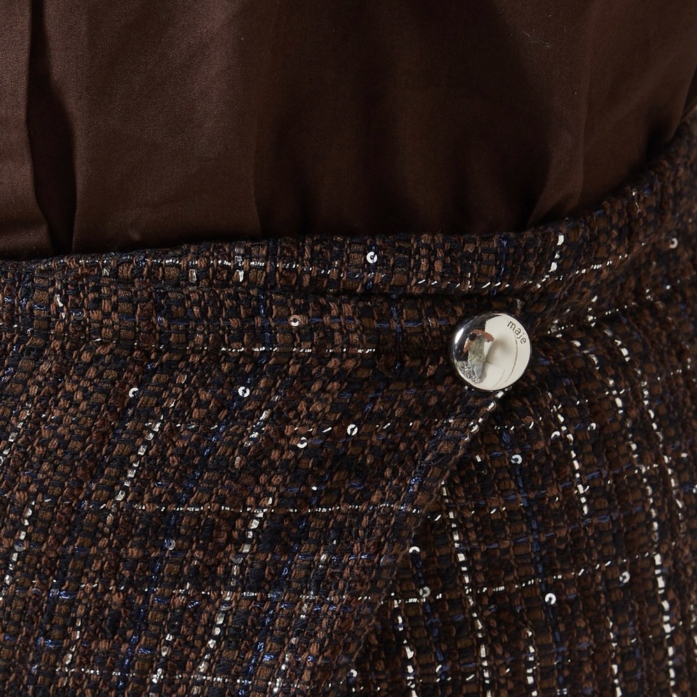 Maje Marron Button-Up Top - Picture 3 of 6